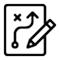 Strategy development icon showing planning process